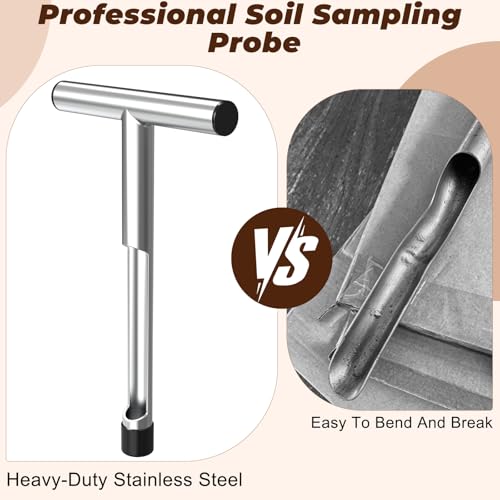 12in Soil Probe Soil Sample Ergonomic T-Style Stainless Steel - color: 12in