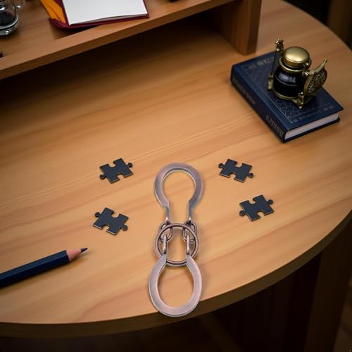 Puzzle Ring Brain Teaser Puzzles - Metal Horseshoe Cast Puzzle Game Unlock Interlock Puzzles Box Mind IQ Logic Test Disentanglement Games for Adults Office Supplies