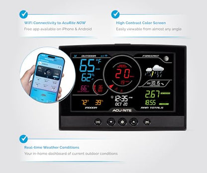 AcuRite Iris (01544MCB) Weather Station with Direct-to-Wi-Fi Display - color: Wi-Fi Connection to AcuRite NOW