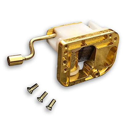 BinkeGG Play (Brahm's Lullaby) Music Box Spare Part Golden Hand Crank Sankyo Musical Movement for DIY Musical Boxes (65 Tunes Option) - color: 1. Hand Crank Musical Movement, size: Brahm's Lullaby