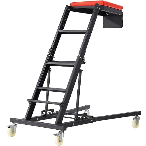 VEVOR Top Automotive Creeper, Engine Creeper 42.5"-64.8", 400 LBS Capacity High Top Creeper, 4 Swivel Caster Wheels, Padded Deck, Creeper for Home Garage, Workshop Repair Maintenance - size: 48-64 inch, style: H