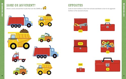 Construction Site Preschool Activity Book: Fun Learning with Trucks, Tools, and Mighty Machines