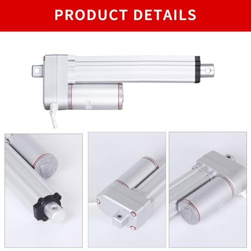 250mm 100N Electric Linear Actuator Motor, 12V High Load 22lbs Linear Actuators 51mm/s Linear Actuator Stroke with Mounting Bracket - size: 10", style: 22lbs