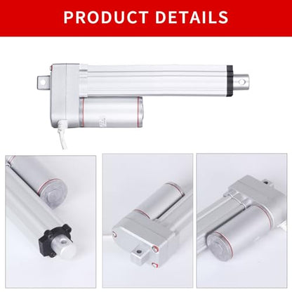 250mm 100N Electric Linear Actuator Motor, 12V High Load 22lbs Linear Actuators 51mm/s Linear Actuator Stroke with Mounting Bracket - size: 10", style: 22lbs