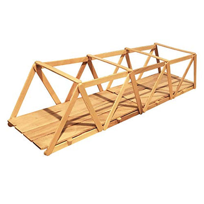 Krafty Kitz Wooden Truss Bridge Kit – Bridge Kit Complete with Instructions - Made in USA