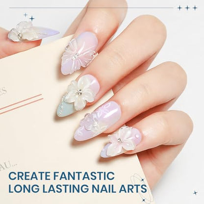 Clear and Pearl White Nail Extension Gel 3D Nail Art Sculpture Gel - color: Clear&Pearl White