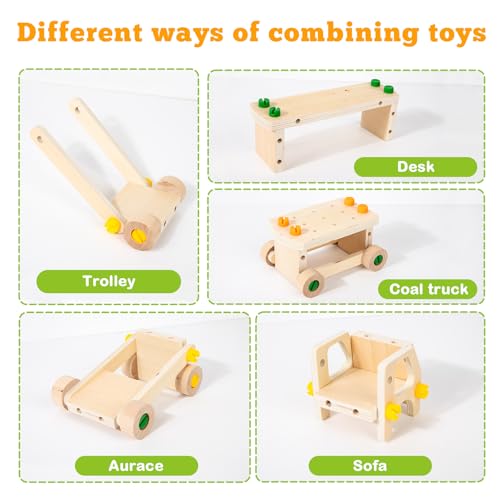 Adena Montessori Real Wood Screwdriver Board Set for 3+