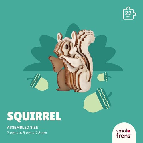 3D Wooden Puzzles for Kids Ages 8+, 5 Pack Animal Puzzles, FSC-Certified Wood, Plastic-Free, STEM Kit for Kids Teens Adults, Wood Craft Model Kit, Individually Wrapped Party Favors - Woodland Frens - color: Woodland Frens