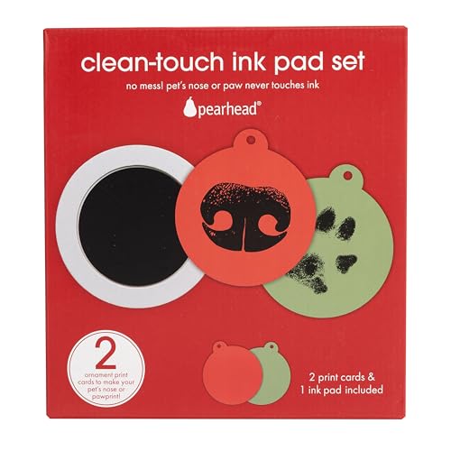 Pearhead Pet Christmas Clean Touch Ink Pad Kit for Dogs and Cats - color: Christmas Clean-touch Ink Pad Noseprint Kit, size: 1-Pack