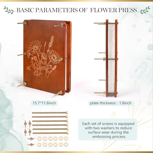 Aboofx Flower Press Kit, 15.7" x 11.8" 6 Layers Flower Pressing Kit - size: 15.7" x 11.8" 6 Layers
