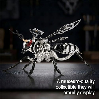 3D Metal Puzzles for Adults, Mechanical Bee Insect Model Kit - color: Bee-black