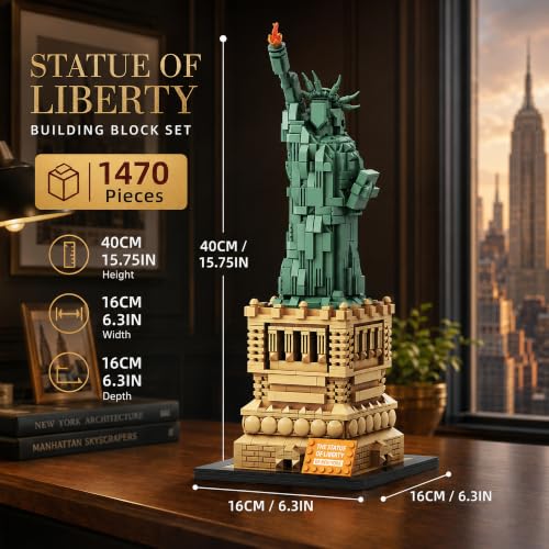 Statue of Liberty Building Blocks Sets 1470PCS - style: Statue of Liberty