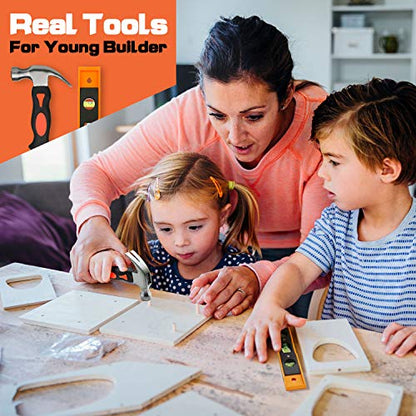 INCLY 18PCS Kids Tool Set with Reinforced Belt Adjustable Waist 20"-32"