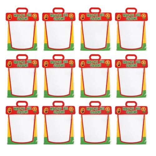 Fun Express Clear Vinyl Pocket Greenhouses - 12 Pack Kids STEM Gardens