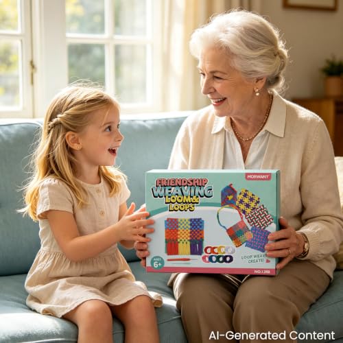 morwant Weaving Loom Kit for Kids, Craft Kit for Girls 6-12, Potholder Loom - color: Mint Green