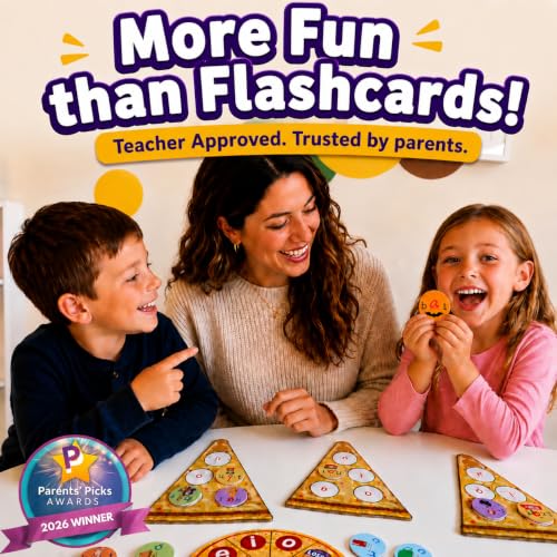 CVC Words on Pepperoni - Learn to Read & Write, Magnetic Phonics Games - size: CVC Word Game