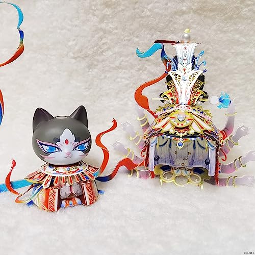 MU 3D Metal Puzzles Assembling Buddhist Kwan Yin Statue Kitty Cat Figures, Zen Gift Cultural Relic Replicas The Flying Apsaras Metal Model Kits Building, Hobby Collectables Presents Home Desk Decor - style: The flying Apsaras of the Dunhuang Caves