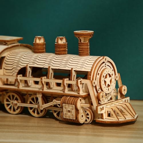 3D Wooden Puzzle for Adults, DIY Train Model Kit