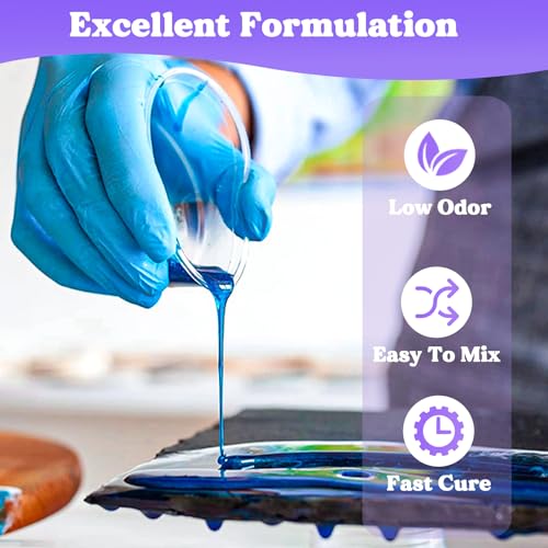LET'S RESIN 1/2 Gallon Epoxy Resin,Crystal Clear Resin Epoxy Kit for Crafts - size: 64oz