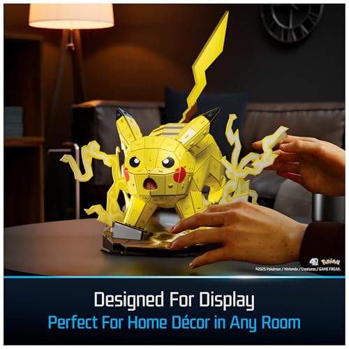 4D Build Pokémon Pikachu 3D Puzzle Model Kit, Desk Décor, Shelf Display - style: Newer Pikachu 201 pcs