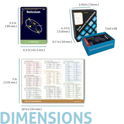 CARDDIA | The 88 Astronomical Constellations Educational Flashcards | Ideal for Astronomy Students and Educators