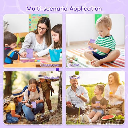 Temodu Kids Microscope 2.0" Screen 1000X Digital Microscope for Kids, Mini Pocket Handheld Microscopes for Children Birthday Festival Gift, Science Education Fun Toys for Boys Girls Ages 4-12 (Purple) - color: Purple