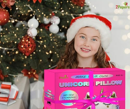 DIY No Sew Unicorn Pillow Kit Plush Toy Arts and Crafts for Girls Age 4-12 - style: UNICORN PILLOW (square)