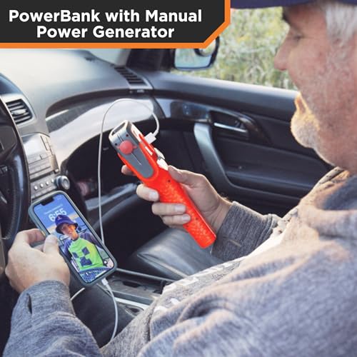 KELVIN 8 Automotive Emergency Tool 8: Power Generator with USB Powerbank, Razor Sharp Seat Belt Cutter, Car Flashlight Emergency Kit, Safety Window Hammer, & 100 db Emergency Siren - Camo - color: Camo
