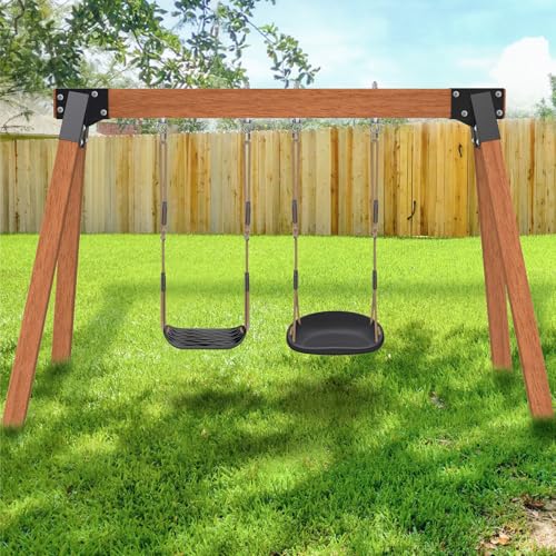 SELEWARE A Frame Swing Set Brackets for 4x4 Legs and 4x6 Beam - color: End brackets: 2 pcs