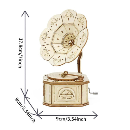 Music Park 3D Wooden Puzzle, Phonograph Music Box - color: Phonograph