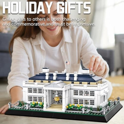 CAXIMSY White House Model Building Block Sets 895 Pieces Washington Famous Landmark Architecture Gifts for Adults - color: White House Architecture