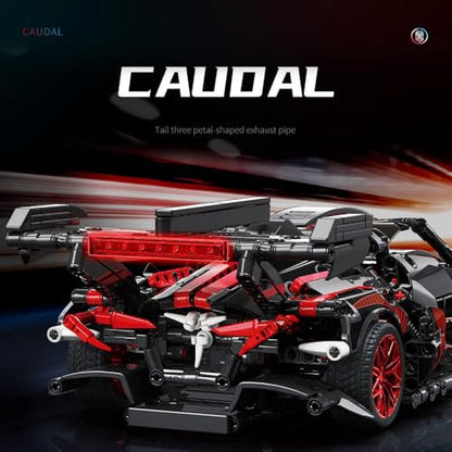 APAWR Adults Challenging Racing Car Building Blocks Kit，1:14 1391 Pieces Car Model Building Set DIY Toys for Boys Age 12 13 14 15 16 - color: Black