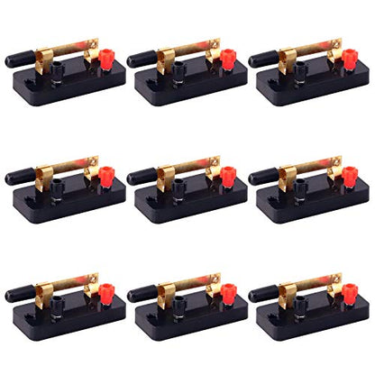 10 Pcs Single Pole Single Throw Switch Set Physics Laboratory Equipment, Educational Single Pole Knife Switch, SPST Switch for School Electronic Experimenting, DIY Science Projects - style: Single Pole Knife Switch