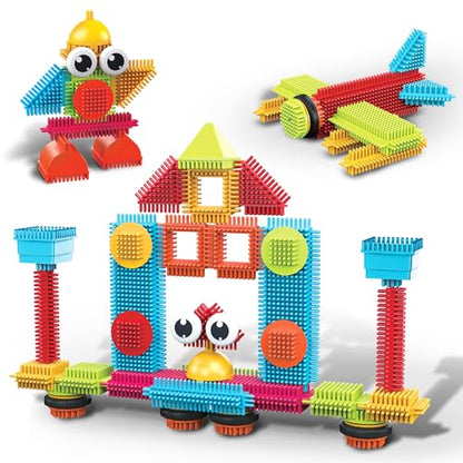PicassoTiles Toys 41 piece Hedgehog Block Building Blocks Construction Toy Set w/IdeaBook Learning Playset None Magnetic STEM STEAM Educational Kit Child Brain Development Preschool Kindergarten PTB41 - color: 41pc Hedgehog