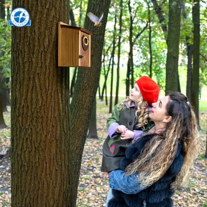 SISTERBIRD 2 Pack Bird House, Premium Bird Houses for Outside Warming Gifts - color: Medium-roast coffee color -- 2PK