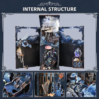 CCCDF Book Nook Kit, DIY 3D Wooden Puzzle Song of The Sirens - color: Song of the Sirens