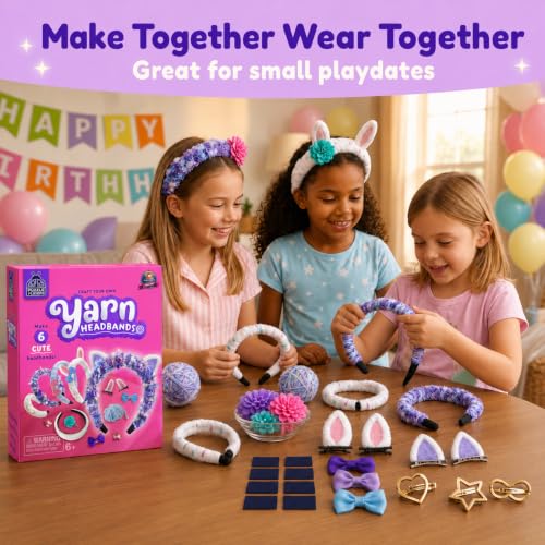 Wrap & Wear DIY Yarn Headband Making Kit, 7 Year Old Girl Birthday Gifts - style: Yarn Headbands