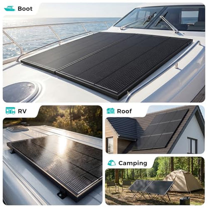 100W Solar Panel Kit,4pcs Brackets,2.5m Cable,6m Cable