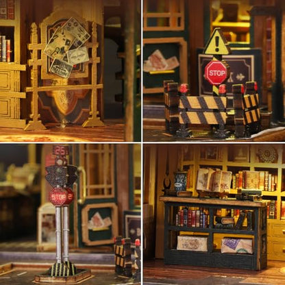 Plustopoy DIY Miniature House Kit, Bookshop Book Nook for Adults - style: Twilight Bookstore