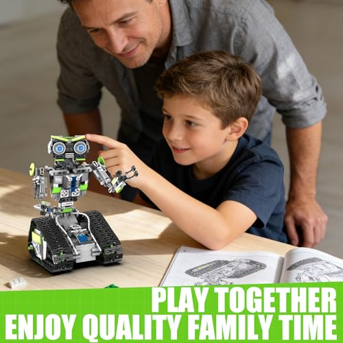 HPROMOT STEM Robot Building Kit for Kids Ages 8-16 | 757 PCS 5-in-1 APP & Remote Control Coding Robot Toy | 4 Control Modes | Engineering Educational Gift for Boys Girls Teens - color: T1120