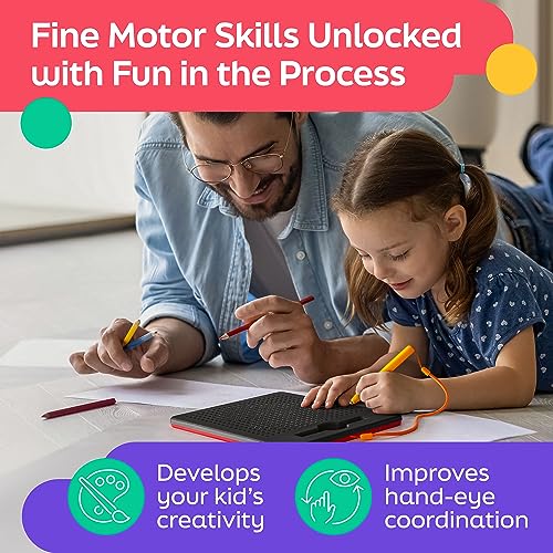 Magnetic Drawing Board for Kids & Toddlers, Airplane & Car Ride Activities - size: Square Black