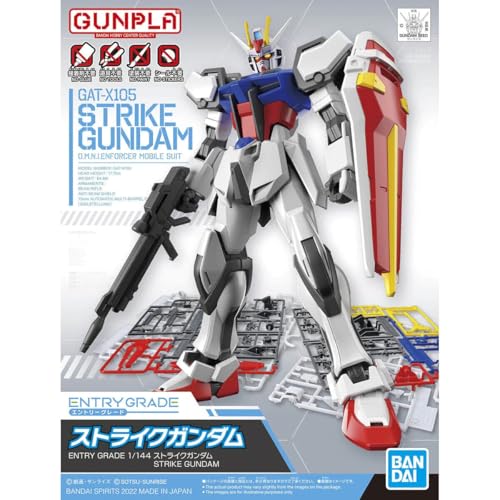 Bandai Hobby - Mobile Suit Gundam Seed - #10 GAT-X105 Strike Gundam Entry Grade 1/144 Model Kit