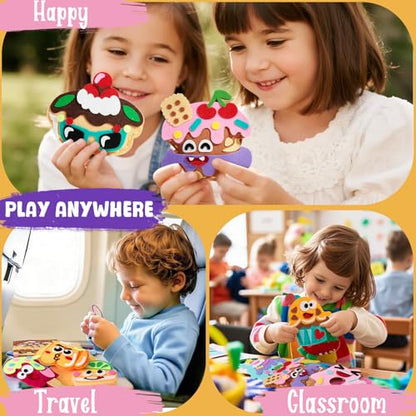 Toylink DIY Sewing Kit for Kids Ages 4-12, 12 Dessert Felt Craft Kit with Pre-Punched Holes, Blunt Plastic Needles, Cotton Stuffing - First Sewing Kit STEM Learning Toys for Girls Boys Birthday Gift - style: Dessert 2
