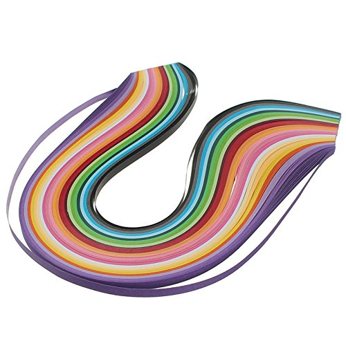 ODETOJOY Quilling Paper Strips 10mm 260 Strips Set DIY Origami Paper Quilling Art Length 39cm (26color 10mm) - size: Width-10mm