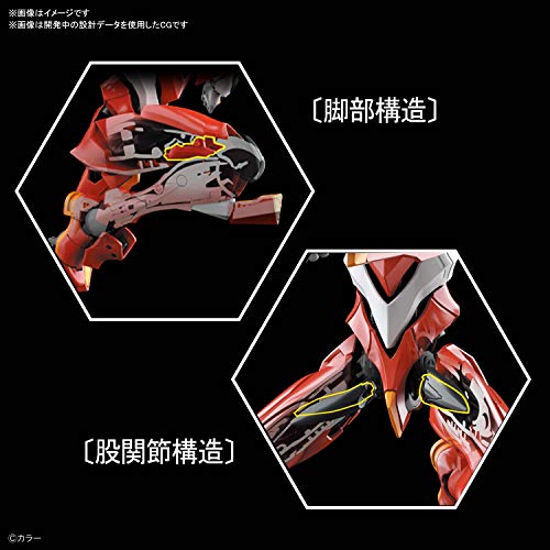 Bandai Hobby - Neon Genesis Evangelion - Evangelion Production EVA Unit-02, Bandai Spirits RG 1/144 Model Kit - style: Genuine Practical Model No. 2 (Previous Mass Production Device)