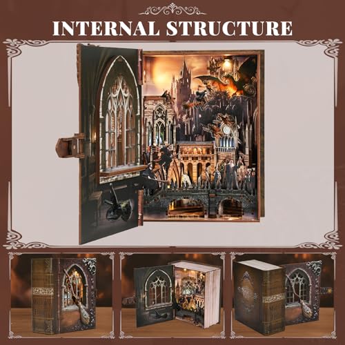 CCCDF Book Nook Kit, DIY 3D Wooden Puzzle for Adults - color: Introduction to Magical Flight