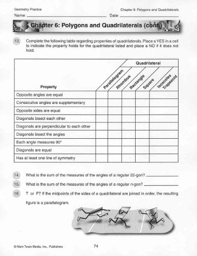Geometry Practice, Grades 7+