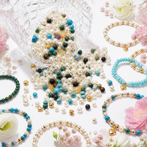 Pearl Beads for Bracelets Making, Bracelet Making Kit for Adults