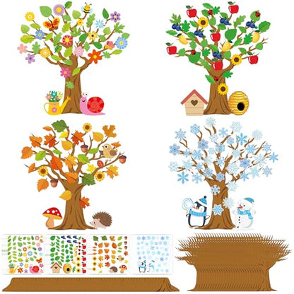 32 Set Seasonal Trees Craft Kits Make Your Own Four Seasons Tree Decoration - color: Seasonal Trees Craft