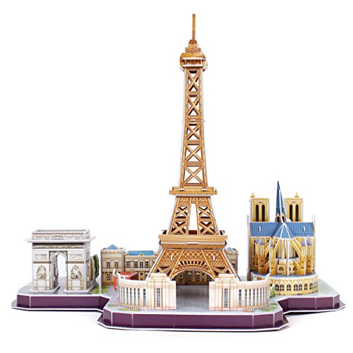 CubicFun 3D Puzzles for Kids Ages 8-10 Pairs Cityline - style: 2 CITY LINE PARIS